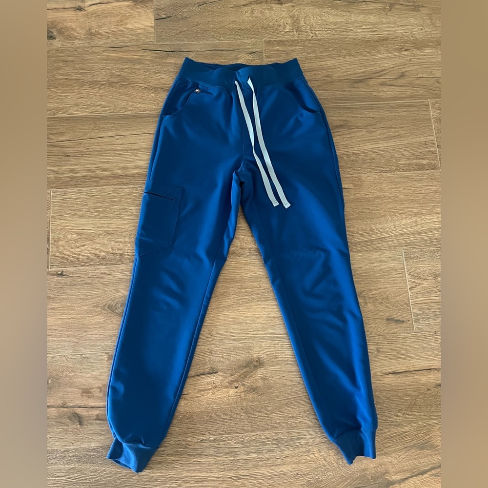 Figs Royal Blue High Waisted Zamora Scrub Pants XS